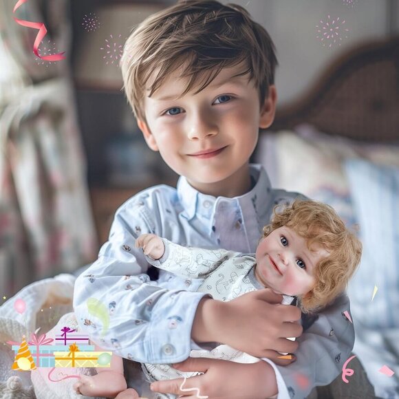 20Inch Cute Soft Viny Real Life Reborn Baby Boy Doll with Toy for 3+ Year Kids - Picture 6 of 9